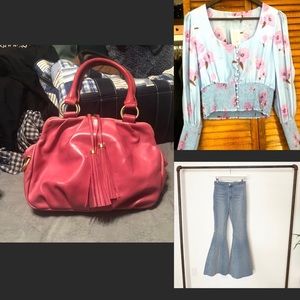 NWT J Crew Pink Jaime Real Leather Purse